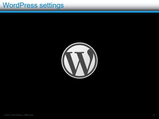 The tool bar

Front end tool bar:
   Very similar to admin tool bar.
   Only shows if you are logged in.




© 2012 Rick Radko, r3df.com            44
 