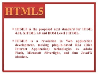 On 10 April 2007, the Mozilla Foundation, Apple and Opera Software proposed that the new HTML working group of the W3C adopt the WHATWG’s HTML5 as the starting point of its work.