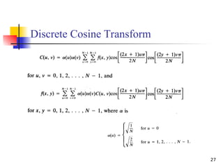 27
Discrete Cosine Transform
 