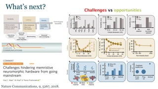 What’s next?
Nature Communications, 9, 5267, 2018.
Challenges vs opportunities
 