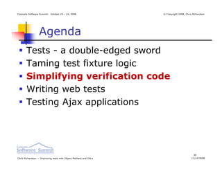 Improving Tests With Object Mothers And Internal Dsls
