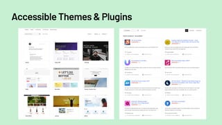 Accessible Themes & Plugins
 