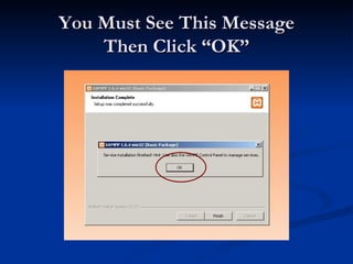 You Must See This Message Then Click “OK” 