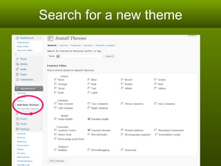 Search for a new theme 