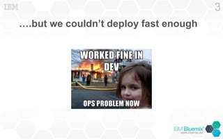….but we couldn’t deploy fast enough
3
 