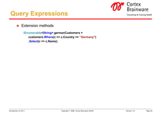 Introduction to C#3
