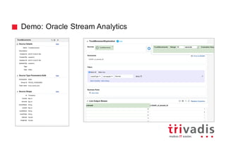Demo: Oracle Stream Analytics
 