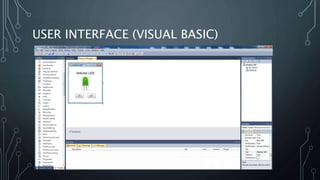 USER INTERFACE (VISUAL BASIC)
 