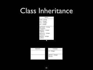 Class Inheritance
22
 