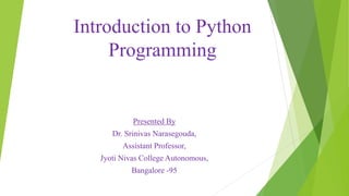 Introduction to python programming