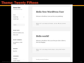 © 2016 www.lumostech.training 114
Theme: Twenty Fifteen
 