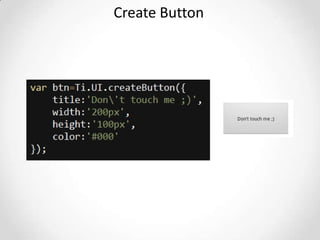 Create Button
 