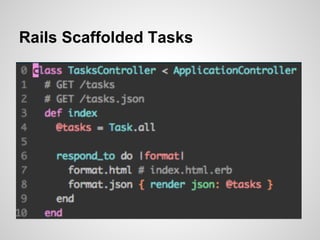 Rails Scaffolded Tasks
 