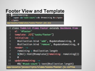 Footer View and Template
 