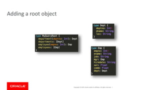 Copyright © 2019, Oracle and/or its affiliates. All rights reserved. |
Adding a root object
 