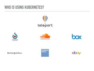 WHO IS USING KUBERNETES?
 