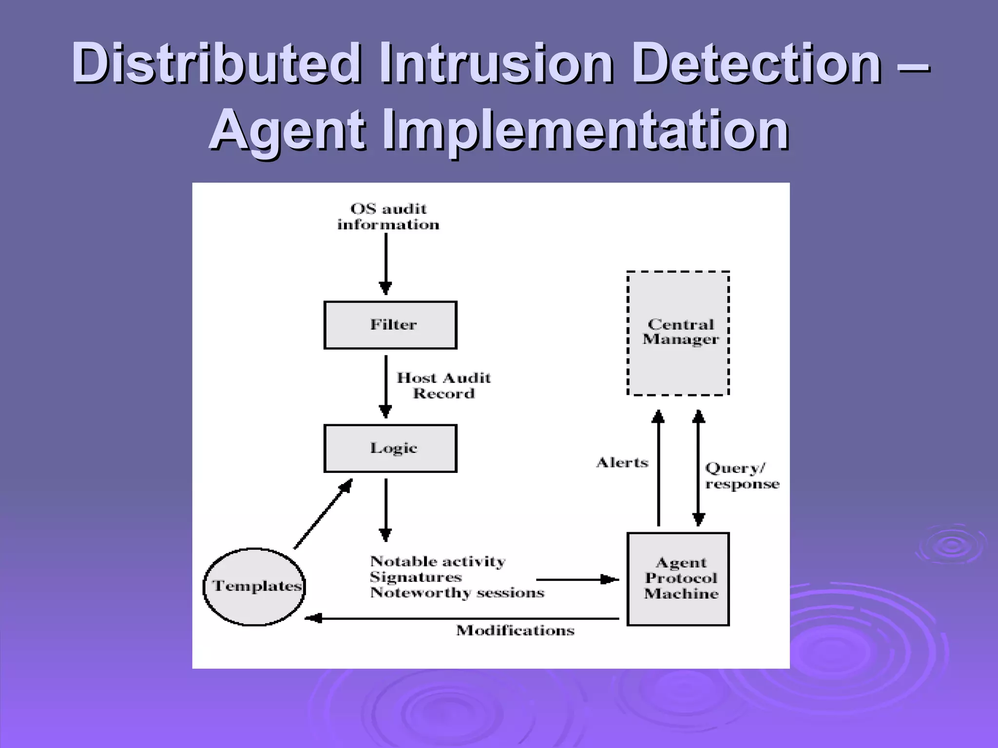Distributed Intrusion Detection – Agent Implementation 
