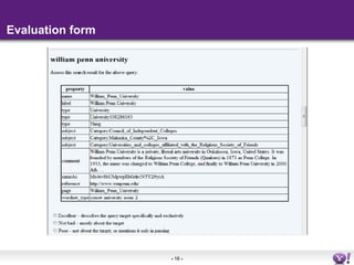 - 16 - 
Evaluation form 
 