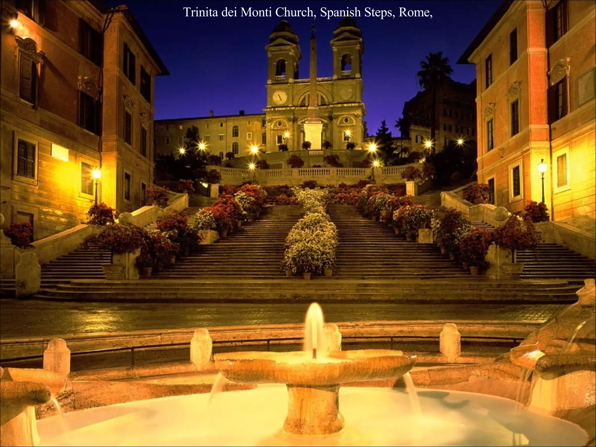 Trinita dei Monti Church, Spanish Steps, Rome,