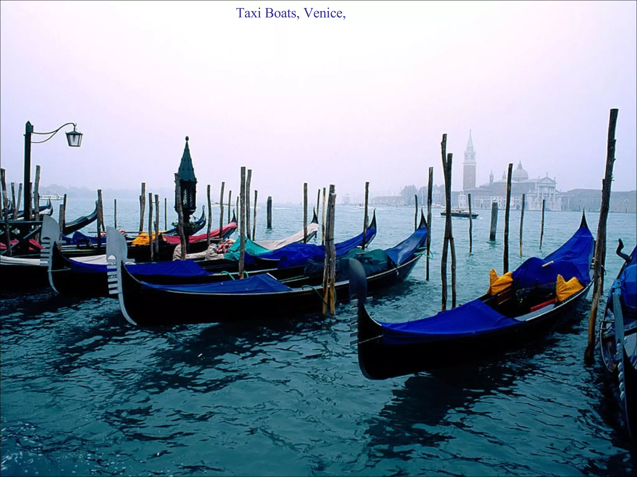 Taxi Boats, Venice,