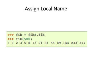 Assign Local Name
 