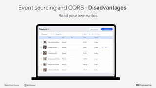 Beyond Event Sourcing @NSilnitsky
Read your own writes
Event sourcing and CQRS - Disadvantages
 