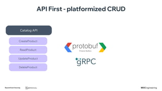 Beyond Event Sourcing @NSilnitsky
CreateProduct
ReadProduct
UpdateProduct
DeleteProduct
Catalog API
API First - platformized CRUD
 