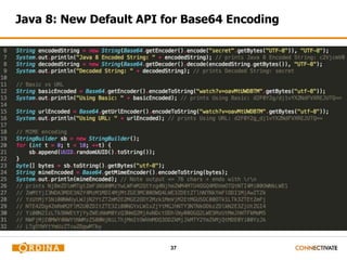 37
Java 8: New Default API for Base64 Encoding
 