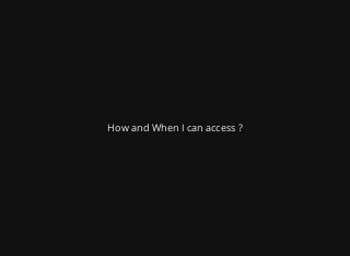 How and When I can access ?
 