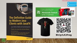 @steveonjava
https://jfrog.com/shownotes/
@johanvos@johanvos
Bit.ly/LJCJFrog
 