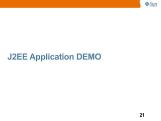 J2EE Application DEMO




                        21
 