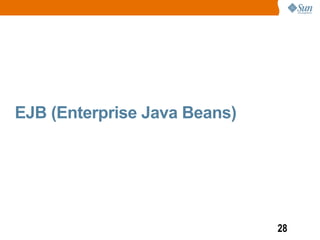EJB (Enterprise Java Beans)




                              28
 