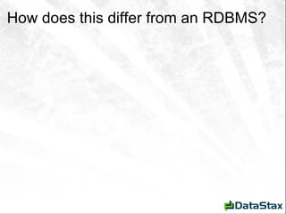 How does this differ from an RDBMS? 