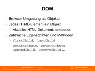 JavaScript und Mashup-Programmierung