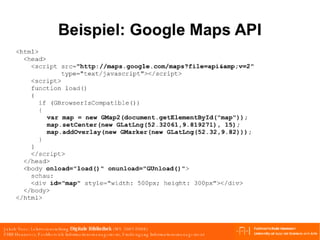 JavaScript und Mashup-Programmierung