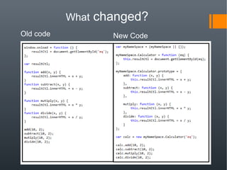 Old code New Code
What changed?
 