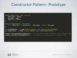 Constructor Pattern - Prototype
 