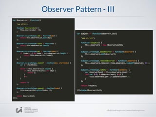Observer Pattern - III
 