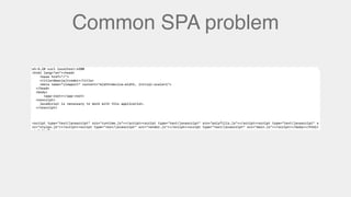 Common SPA problem
 