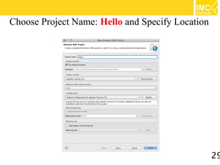 Choose Project Name: Hello and Specify Location




                                                  29
 