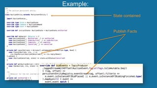 Example:
State contained
Publish Facts
 
