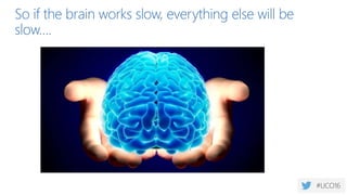 So if the brain works slow, everything else will be
slow….
 