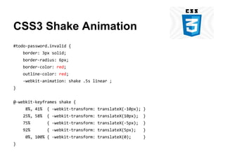 CSS3 Shake Animation
 