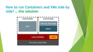 How to run Containers and VMs side by
side? … the solution
 
