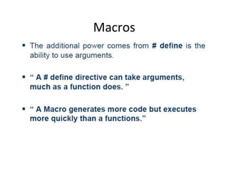 Macros
 