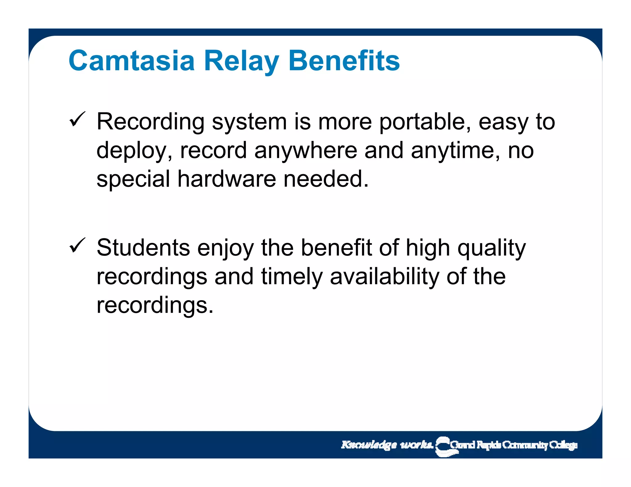 Lecture Capture as easy as 1-2-3