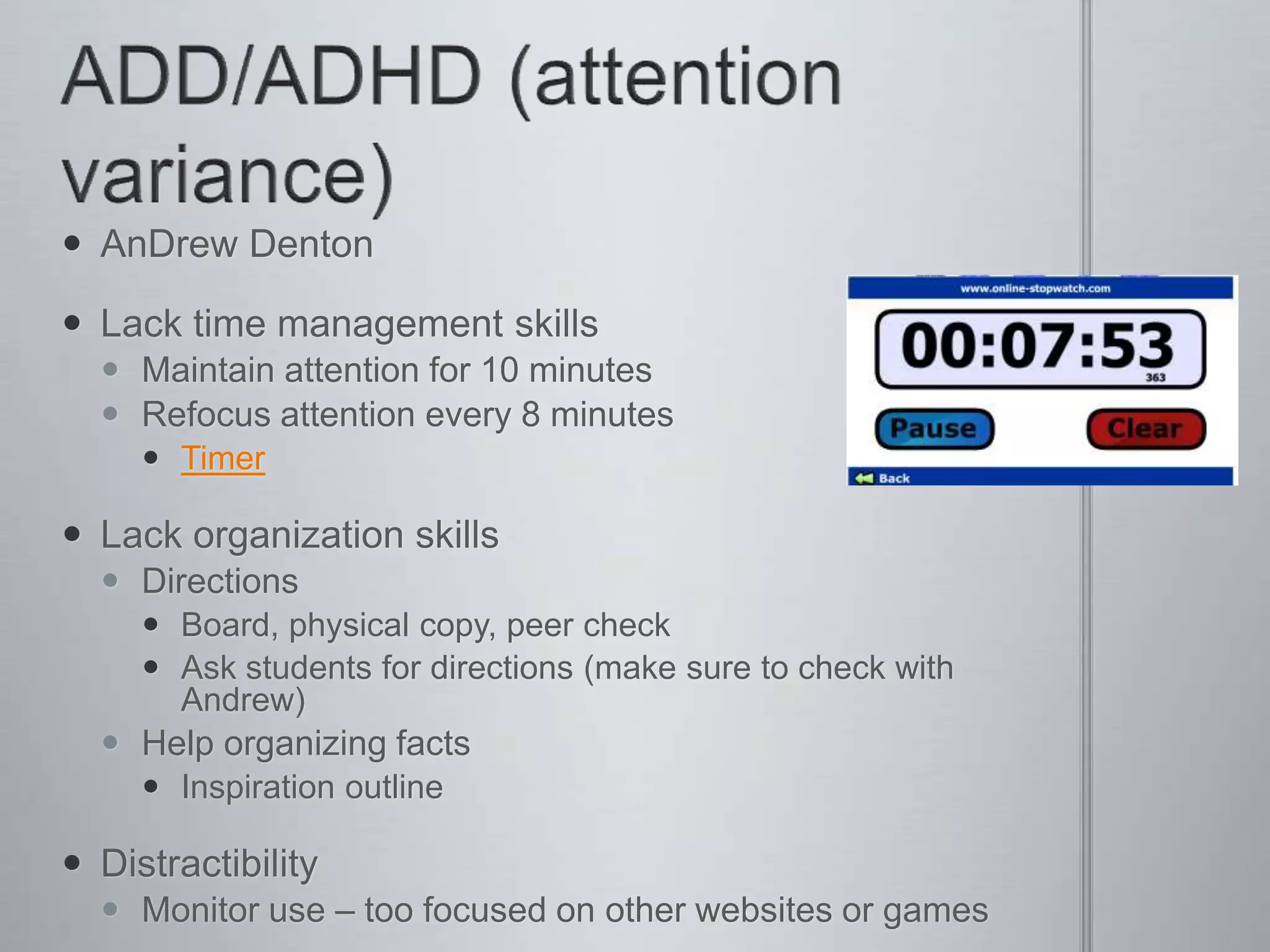 Planned LessonStep 1: Short Article to ReadText Reader – (LD)Step 2: WebQuestZoom-in (VI)Switch (PI)Text Reader (LD)Step 3: Create ReportWord Prediction Software (LD)Step 4: Convince Me