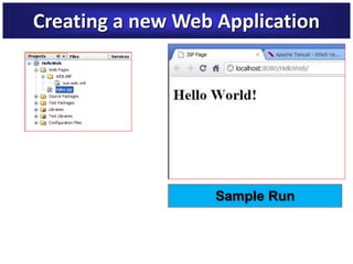 Creating a new Web Application
Sample Run
 