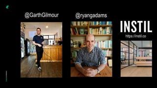@GarthGilmour @ryangadams
https://instil.co
 