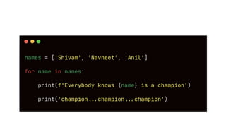 PART 3 - Python Tutorial | For Loop In Python With Examples